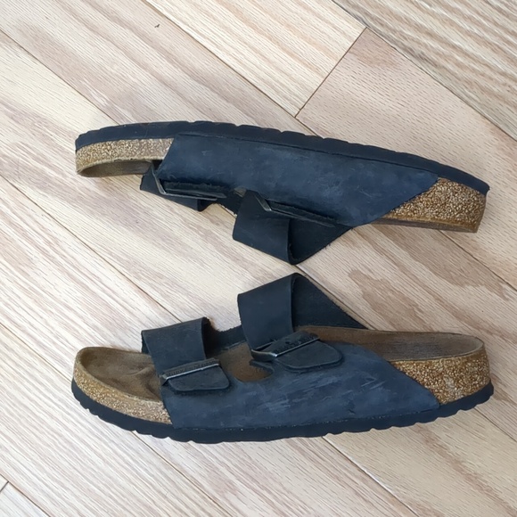 Birkenstock Leather Black Arizona Sandals 38 N - Picture 7 of 9